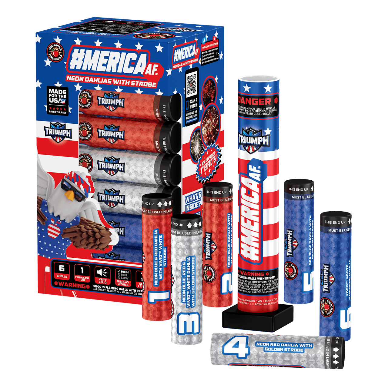 #MericaAF™ 7" Red, White & Blue Canister Shells