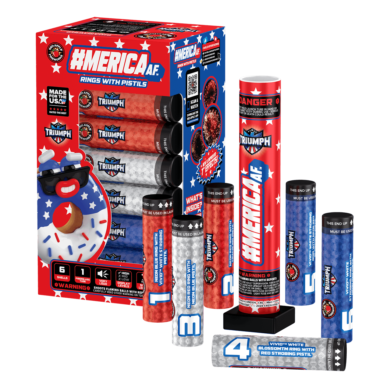 #MericaAF™ 7" Red, White & Blue Canister Shells