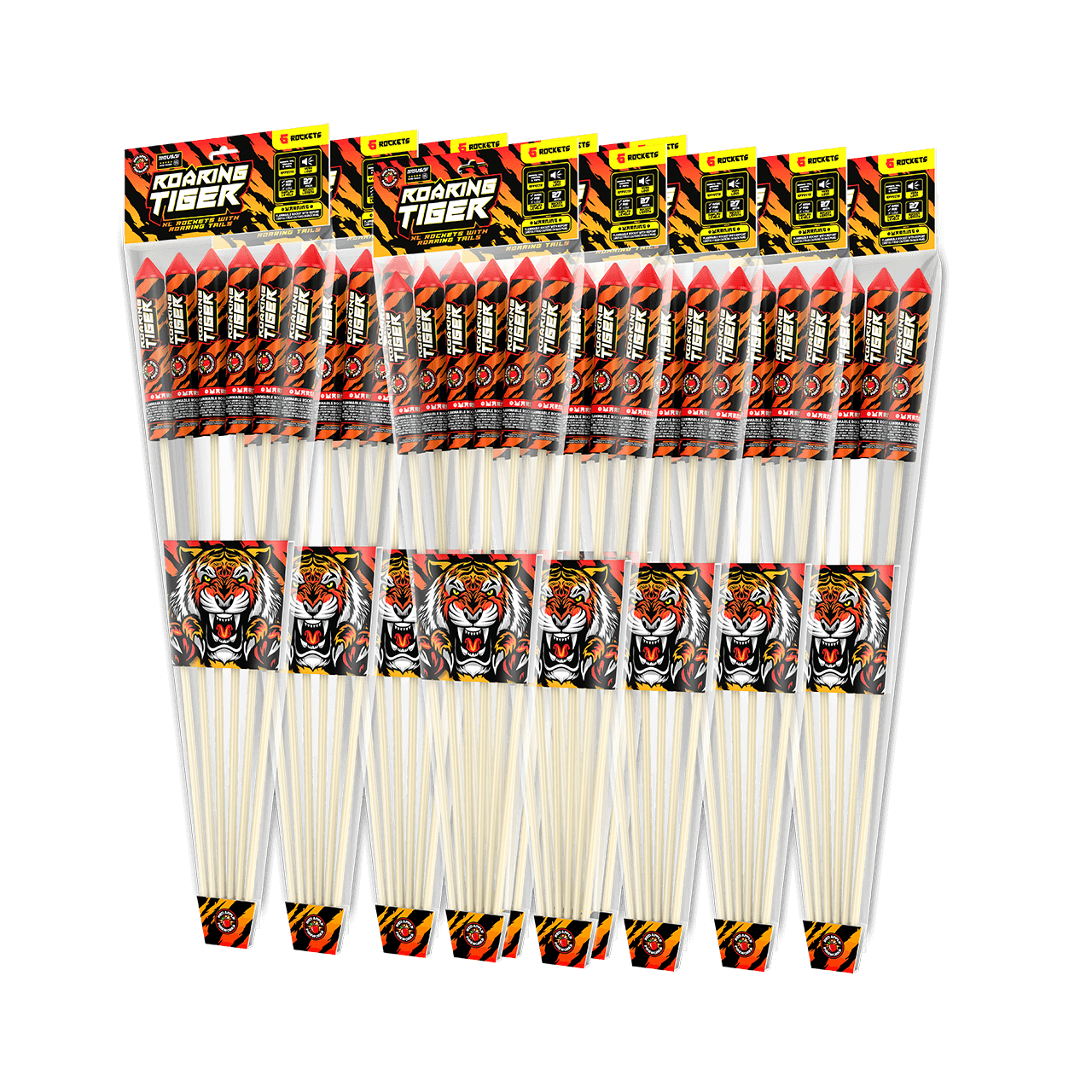 Roaring Tiger™ XL® Rockets with Roaring Tails