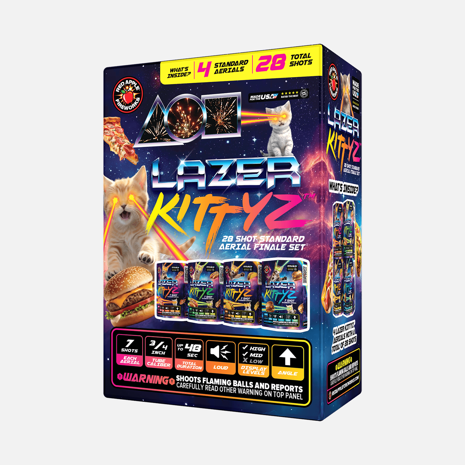 Lazer Kittyz 28 Shot Standard Aerial Finale Sets
