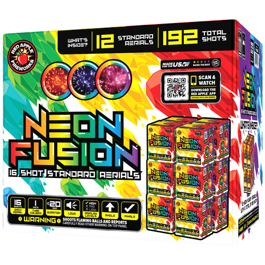 Neon Fusion® 16 Shot Standard Aerials
