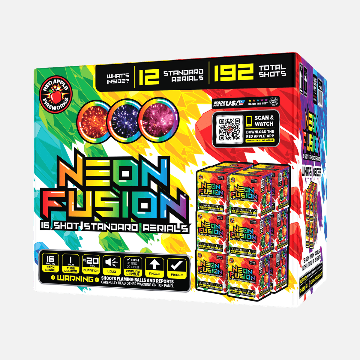 Buy Neon Fusion® 16 Shot Standard Aerial Fireworks Online
