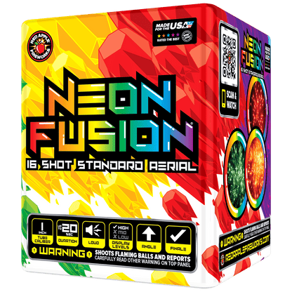 Neon Fusion® 16 Shot Standard Aerials