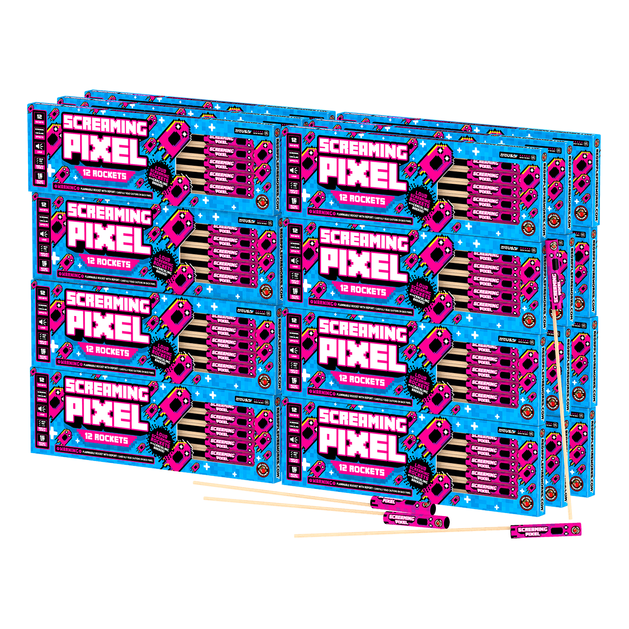 Buy Screaming Pixel™ Rocket Fireworks Online – Red Apple® Fireworks