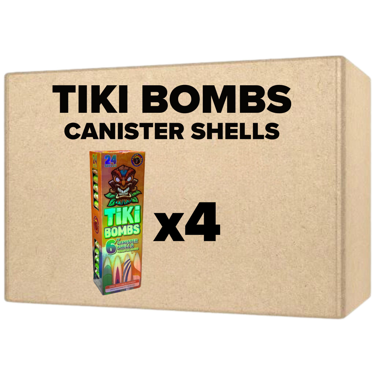 トップス les six 24ss trettio-atta-6-BONB BOMB Tiki Bombs 6″ (24 shells) – Crossroads Fireworks Waterloo