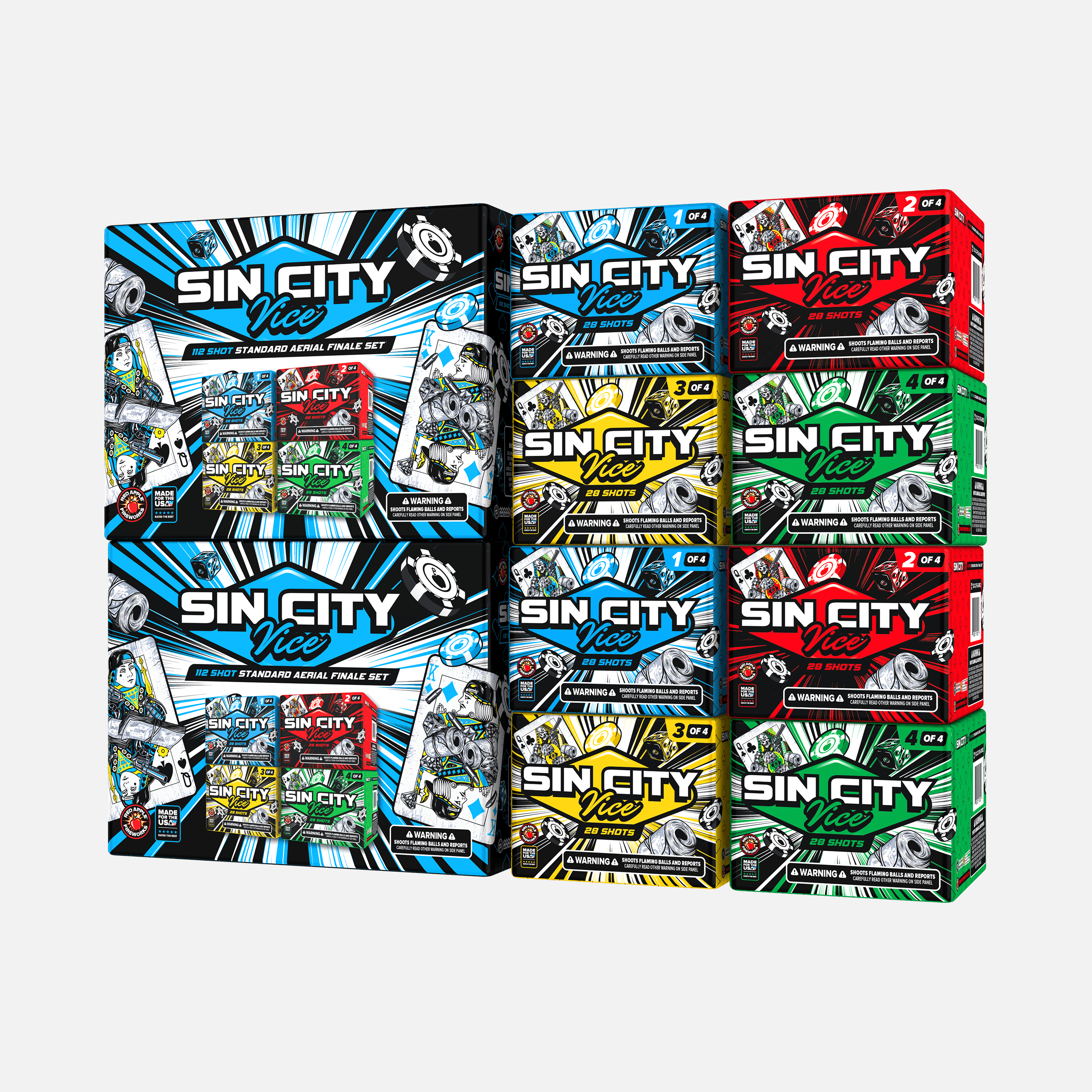 Sin City Vice™ 112 Shot Standard Aerial Finale Sets®