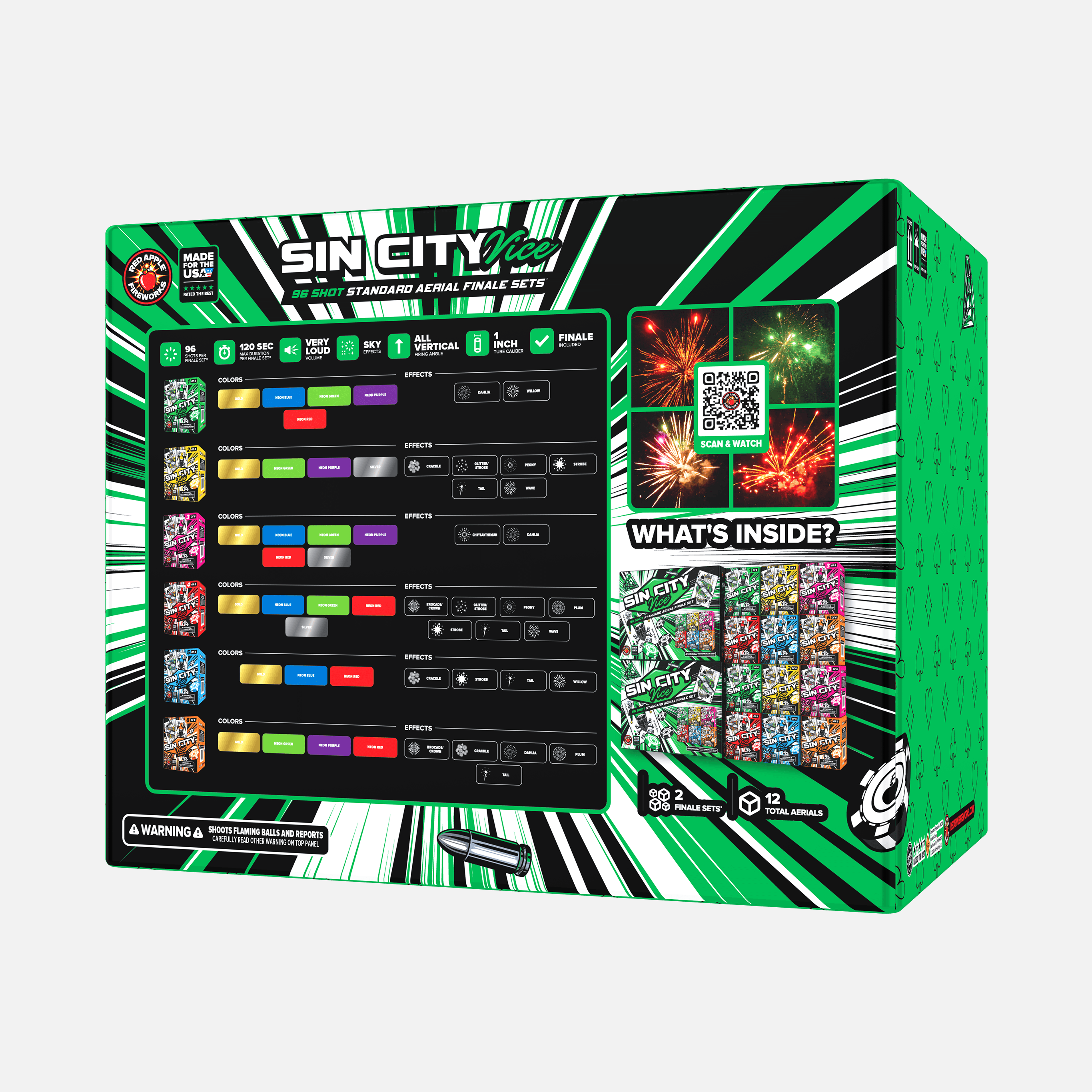 Sin City Vice™ 96 Shot Standard Aerial Finale Sets®