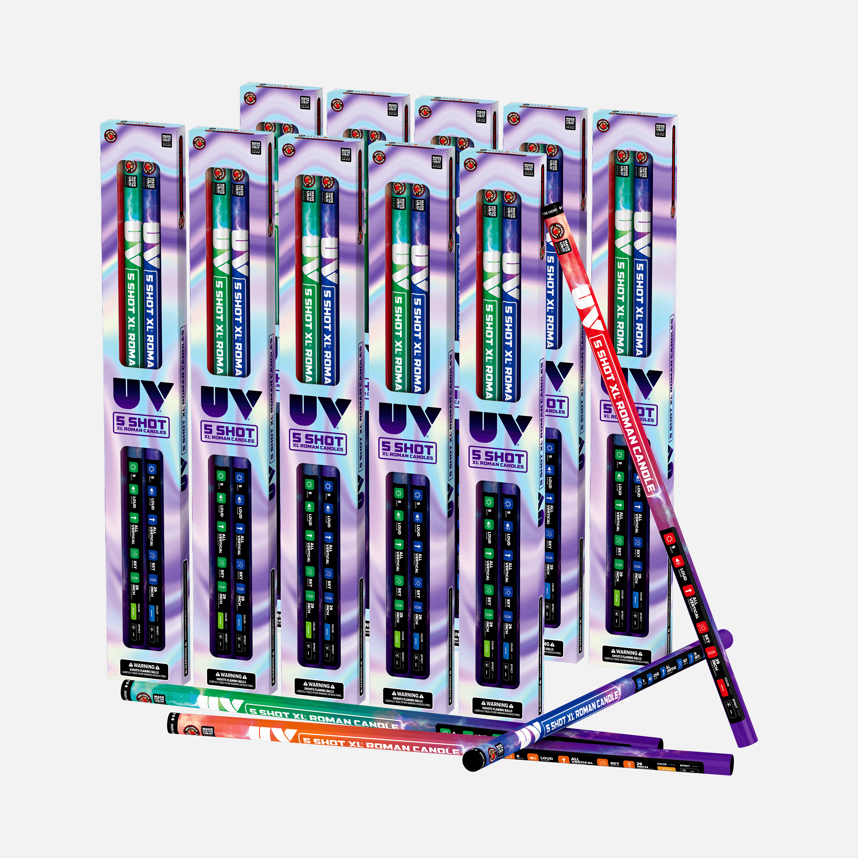 Shop UV® 5 Shots XL® Roman Candles Online Shop UV® 5 Shots XL® Roman Candles Online