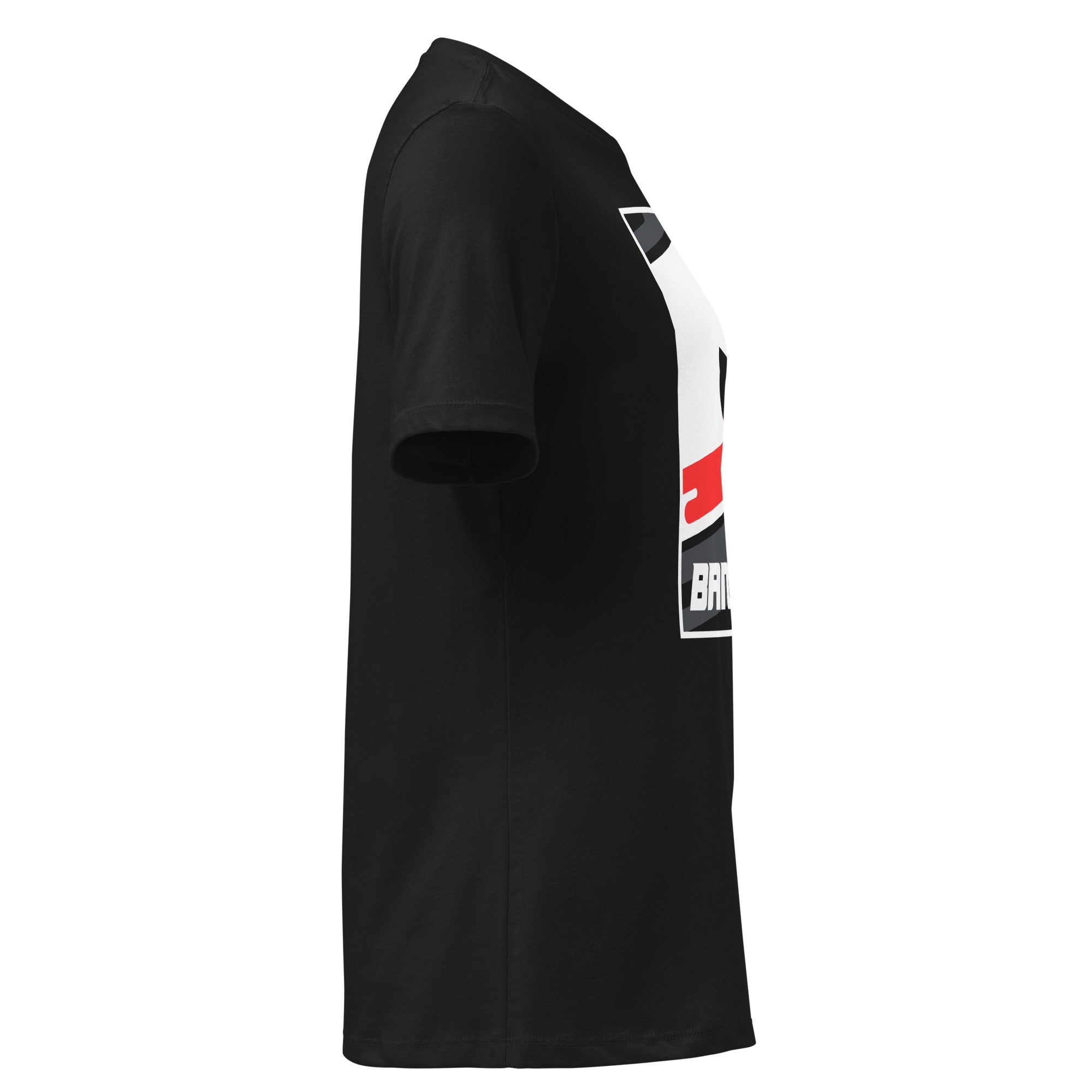 Banshee™ Women's Relaxed T-Shirt shown from the side, featuring a smooth fabric and relaxed fit, ideal for casual or dressy outfits.
