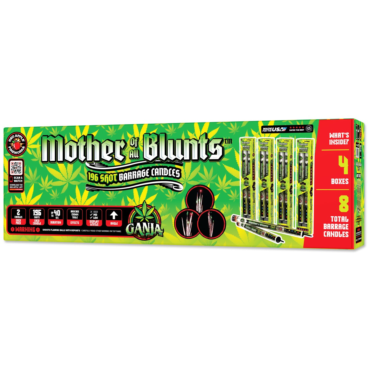Mother Of All Blunts® 196 Shots Barrage Candles Barrage Candles