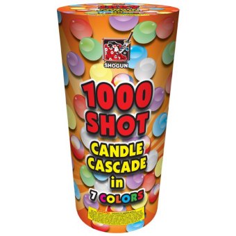 1000 Shots Candle Cascade In 7 Colors Standard Aerial-